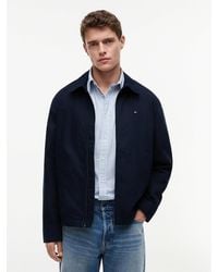 Tommy Hilfiger - Lightweight Flag Embroidery Zip-Thru Ivy Jacket - Lyst
