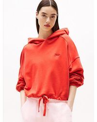 Tommy Hilfiger - Sudadera Cropped Con Capucha Y Logo - Lyst