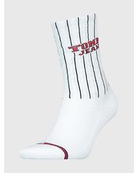 Tommy Hilfiger - 1er-Pack gerippte Streifen-Socken mit Logo - Lyst