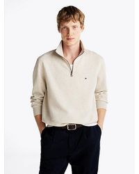 Tommy Hilfiger - Fleece Trui Met Halve Rits - Lyst