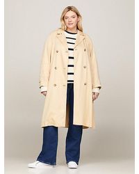Tommy Hilfiger - Curve Relaxed Fit Double-breasted Trenchcoat - Lyst