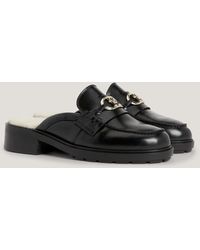 Tommy Hilfiger - Leather Warm Lined Mules - Lyst