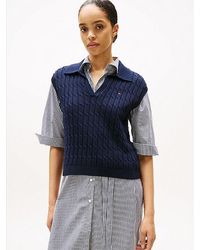 Tommy Hilfiger - Polo De Punto Trenzado Sin Mangas - Lyst