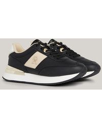 Tommy Hilfiger - Elevated Metallic Heel Leather Runner Trainers - Lyst