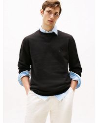 Tommy Hilfiger - Rundhals-Sweatshirt Aus Fleece - Lyst