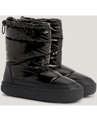Tommy Hilfiger - Recycled High Shine Puffer Boots - Lyst