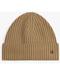 Tommy Hilfiger - Hilfiger Flag Pure Wool Beanie - Lyst