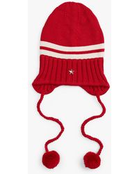 Tommy Hilfiger - Tommy Girl Stripe Wool Blend Bauble Beanie - Lyst