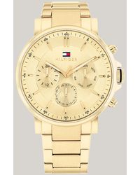 Tommy Hilfiger - Ionic Gold-plated Chain-link Strap Watch - Lyst
