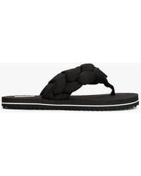 Tommy Hilfiger - Braided Padded Strap Serrated Flip-flops - Lyst