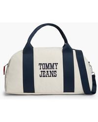Tommy Hilfiger - Textured Logo Canvas Duffel Bag - Lyst
