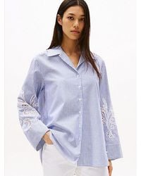 Tommy Hilfiger - Relaxed Fit Blouse Met Broderie Anglaise - Lyst