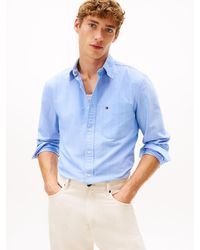 Tommy Hilfiger - Camicia Oxford Regular Fit Con Motivo Gessato - Lyst