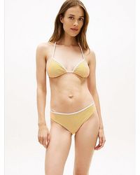 Tommy Hilfiger - Essential Seersucker Halterneck Triangle Bikini Top - Lyst