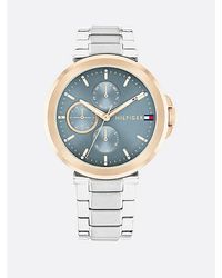 Tommy Hilfiger - Stainless Steel Blue Dial Bracelet Watch - Lyst