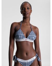 Tommy Hilfiger - Th Original Foam Triangle Halterneck Bikini Top - Lyst