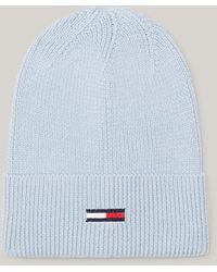 Tommy Hilfiger - Ribbed Elongated Flag Beanie - Lyst