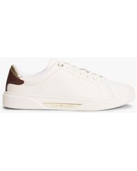 Tommy Hilfiger - Leather Logo Plaque Court Trainers - Lyst