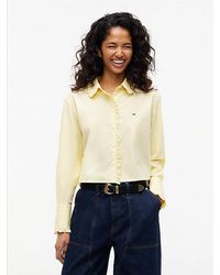 Tommy Hilfiger - Relaxed Fit Ruffle Poplin Shirt - Lyst