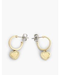 Tommy Hilfiger - Pendientes De Aro Con Adorno De Corazón - Lyst