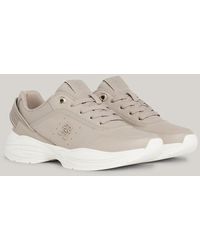 Tommy Hilfiger - Heel Strap Leather Runner Trainers - Lyst