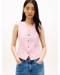 Tommy Hilfiger - Timeless Wool Blend-Tone Button Waistcoat - Lyst