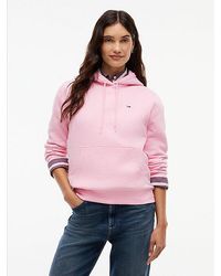 Tommy Hilfiger - Tommy Jeans Flag Embroidery Fleece Drawstring Hoody - Lyst