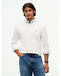 Tommy Hilfiger - Flag Embroidery Crew Neck Jumper - Lyst