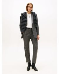 Tommy Hilfiger - Pantaloni Slim Fit Dritti Con Motivo Gessato - Lyst