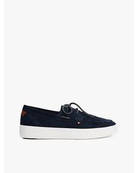 Tommy Hilfiger - Lace-Up Wildleder-Bootsschuh Im Hybrid-Design - Lyst
