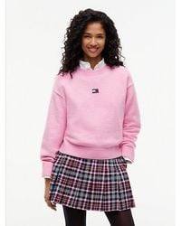Tommy Hilfiger - Tommy Jeans Tommy Badge Fluffy Jumper With Alpaca - Lyst