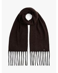 Tommy Hilfiger - Hilfiger Metal Flag Cable Knit Scarf - Lyst