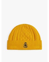 Tommy Hilfiger - Th Crest Cable Knit Beanie - Lyst