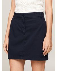 Tommy Hilfiger - Flag Garment Dyed Chino Mini Skirt - Lyst