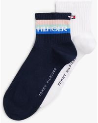 Tommy Hilfiger - 2-Pack Logo Ankle Socks - Lyst