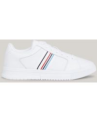 Tommy Hilfiger - Leather Side Stripe Trainers - Lyst
