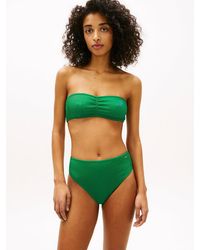 Tommy Hilfiger - Crinkle High Rise Cheeky Bikini Bottoms - Lyst