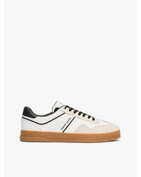 Tommy Hilfiger - The Greenwich Sneaker Met Gemengde Texturen En Leer - Lyst