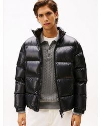 Tommy Hilfiger - Glanzend Waterafstotend Pufferjack Met Dons - Lyst
