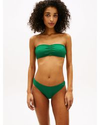 Tommy Hilfiger - Crinkle Texture High-Cut Cheeky Bikini Bottoms - Lyst