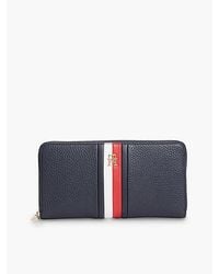 Tommy Hilfiger - Hilfiger Icon Global Stripe Zip Around Wallet - Lyst