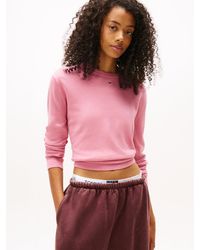 Tommy Hilfiger - Pull À Col Ras-Du-Cou Et Drapeau Brodé - Lyst