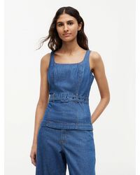 Tommy Hilfiger - Denim Sleeveless Belted Top - Lyst