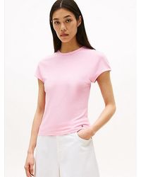 Tommy Hilfiger - Slim Fit Rundhals-T-Shirt Mit Flügelärmeln - Lyst