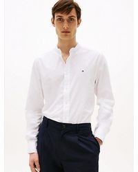 Tommy Hilfiger - Regular Fit Poplin Overhemd Met Opstaande Kraag - Lyst