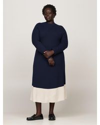 Tommy Hilfiger - Curve Slim Midi Jumper Dress With Cashmere - Lyst