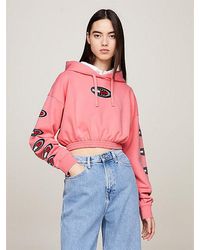 Tommy Hilfiger - Archive Cropped Hoodie Met Logopatch - Lyst