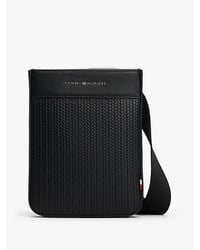 Tommy Hilfiger - Geweven Crossbodytas Met Metalen Logo - Lyst