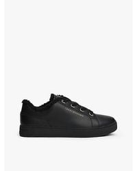Tommy Hilfiger - Leren Sneaker Met Cupsole En Warme Voering - Lyst
