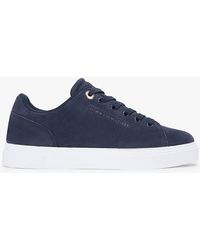 Tommy Hilfiger - Suede Metallic Logo Cupsole Trainers - Lyst